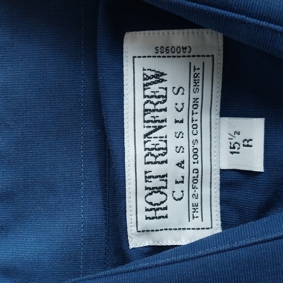 Holt Renfrew Classic Men's Botton-down Shirt 100%cotton sz 15.1/2 R in Dark Blue - Picture 7 of 11